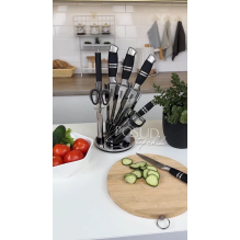 Набір кухонних ножів 9 предметів із підставкою Benson