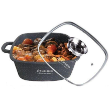 EB-8111 Каструль (Казан) 2,8 Лтр. (20 сm.) Квадратний Зі Скляною Кришкою